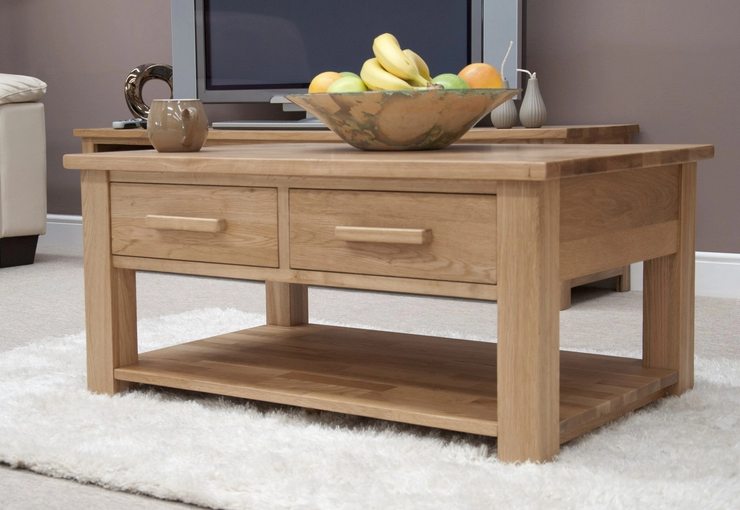 Oxford Oak - Coffee Table with drawers