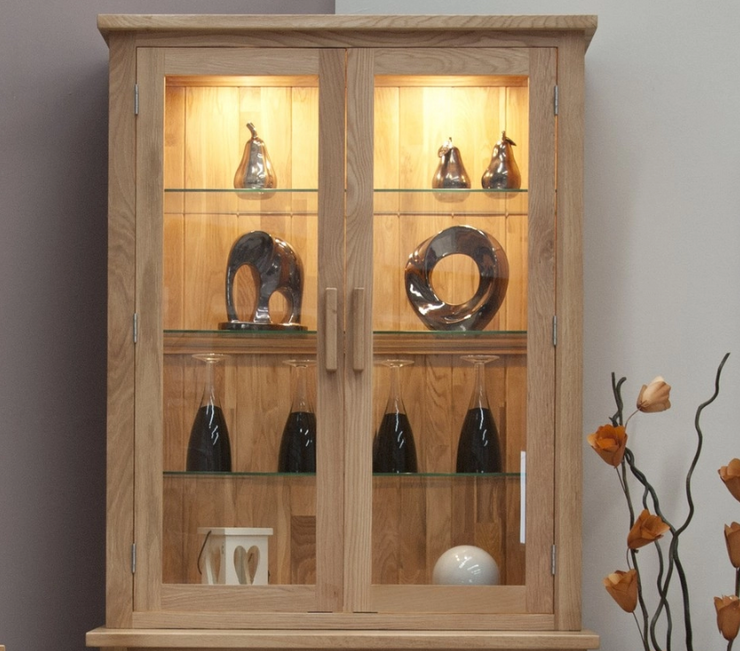 Oxford Oak - Small Sideboard (Glazed Top Only)