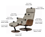 Riga Swivel Recliner - Taupe
