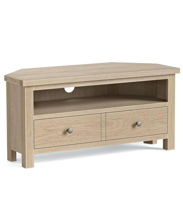 Country - Washed Oak - Corner Tv Unit