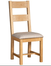 Dover Light Oak Ladder Back Dining Chair