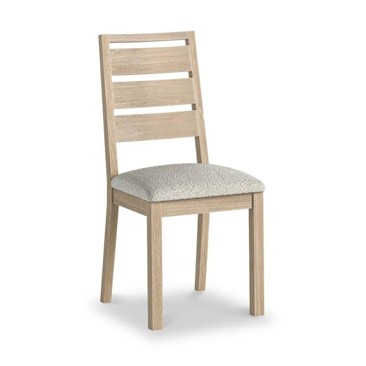 Country - Washed Oak - Chair (White Seat Pad)