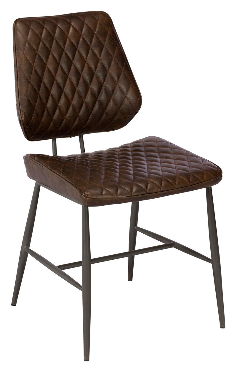 Dalton Metal Dining Chair - Brown