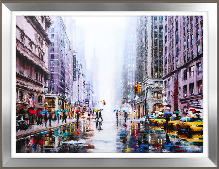 Artko Rainfall on 5th Avenue - Framed Print