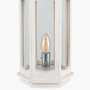 Adaline White Wash Wood Lantern Table Lamp