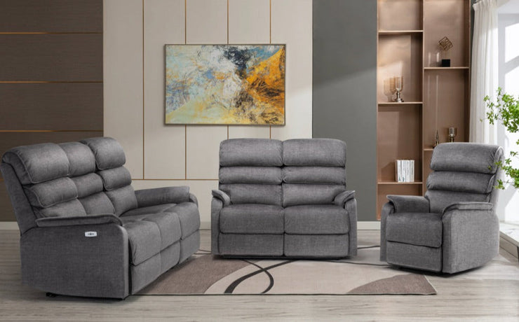 Westbury Grey Fabric 2 Seater Recliner Sofa