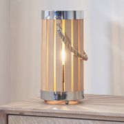 Austell Natural Wood Small Lantern Table Lamp