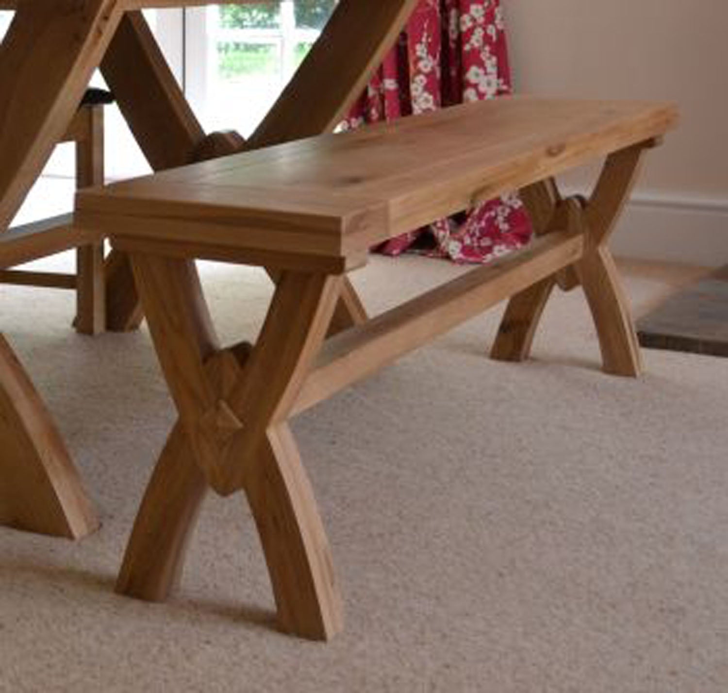 Wessex Oak Ox Bow Small Bench A World of Furniture