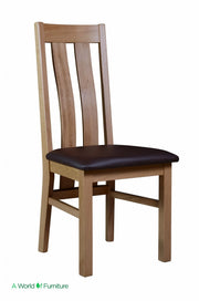 Bergen Oak Twin Slat Dining Chair