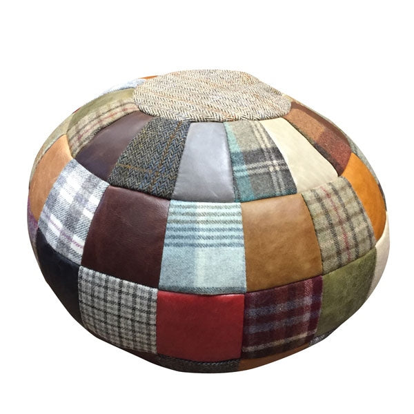 Beach Ball Bean Bag Leather Mix & Wool Mix - FOR BEST PRICES VISIT US