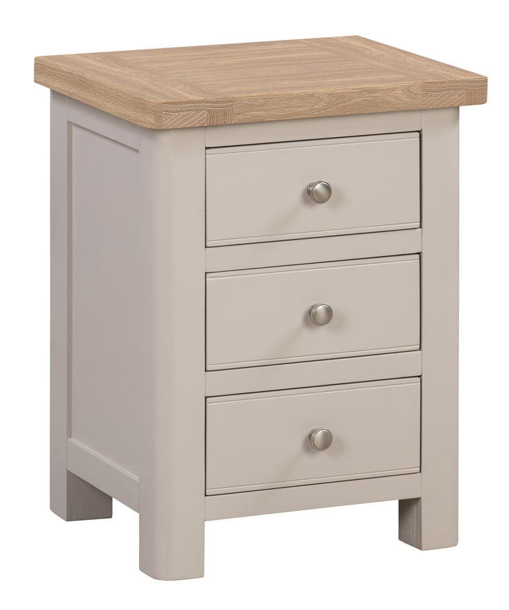 Camden 3 Drawer Bedside Table - Putty