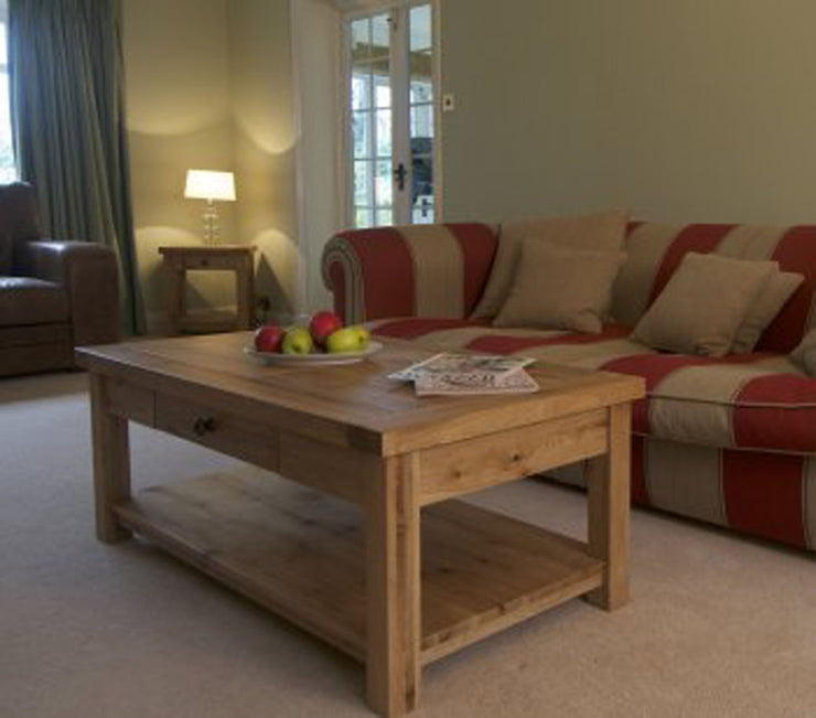 Wessex Oak Coffee Table with Drawer