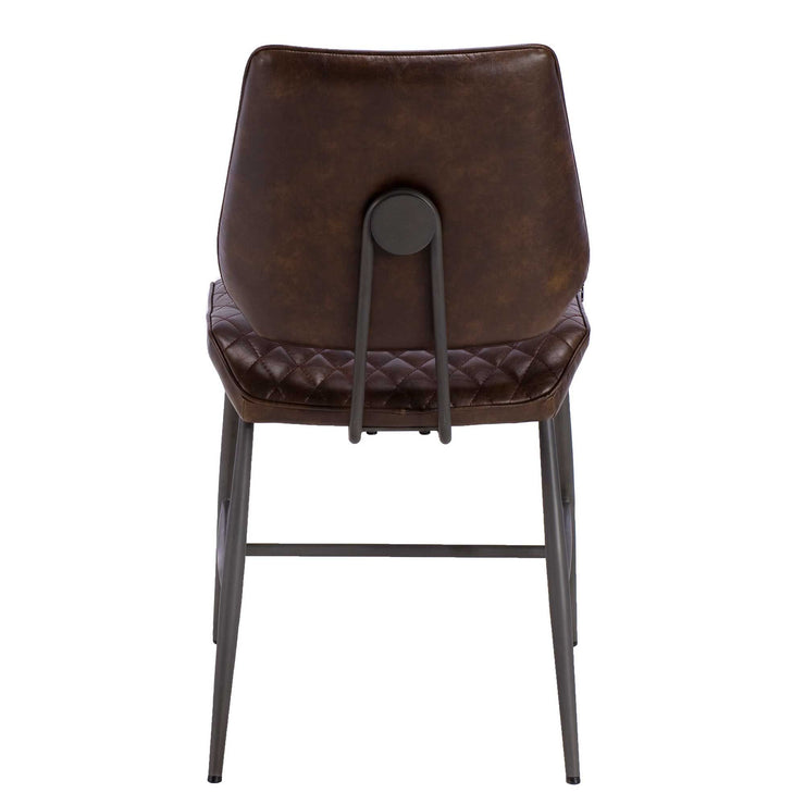 Dalton Metal Dining Chair - Brown