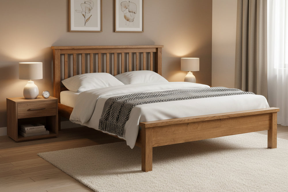 Dover Rustic Oak Bed Frame