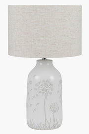 Flora White Floral Ceramic Table Lamp