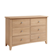 Riva Oak 6 Drawer Chest of Drawers