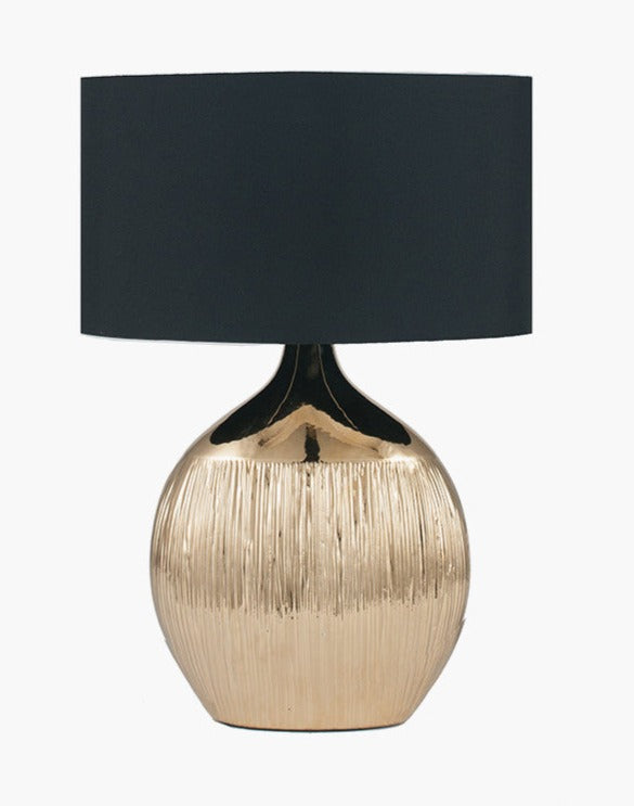 Gemini Gold Etched Ceramic Table Lamp