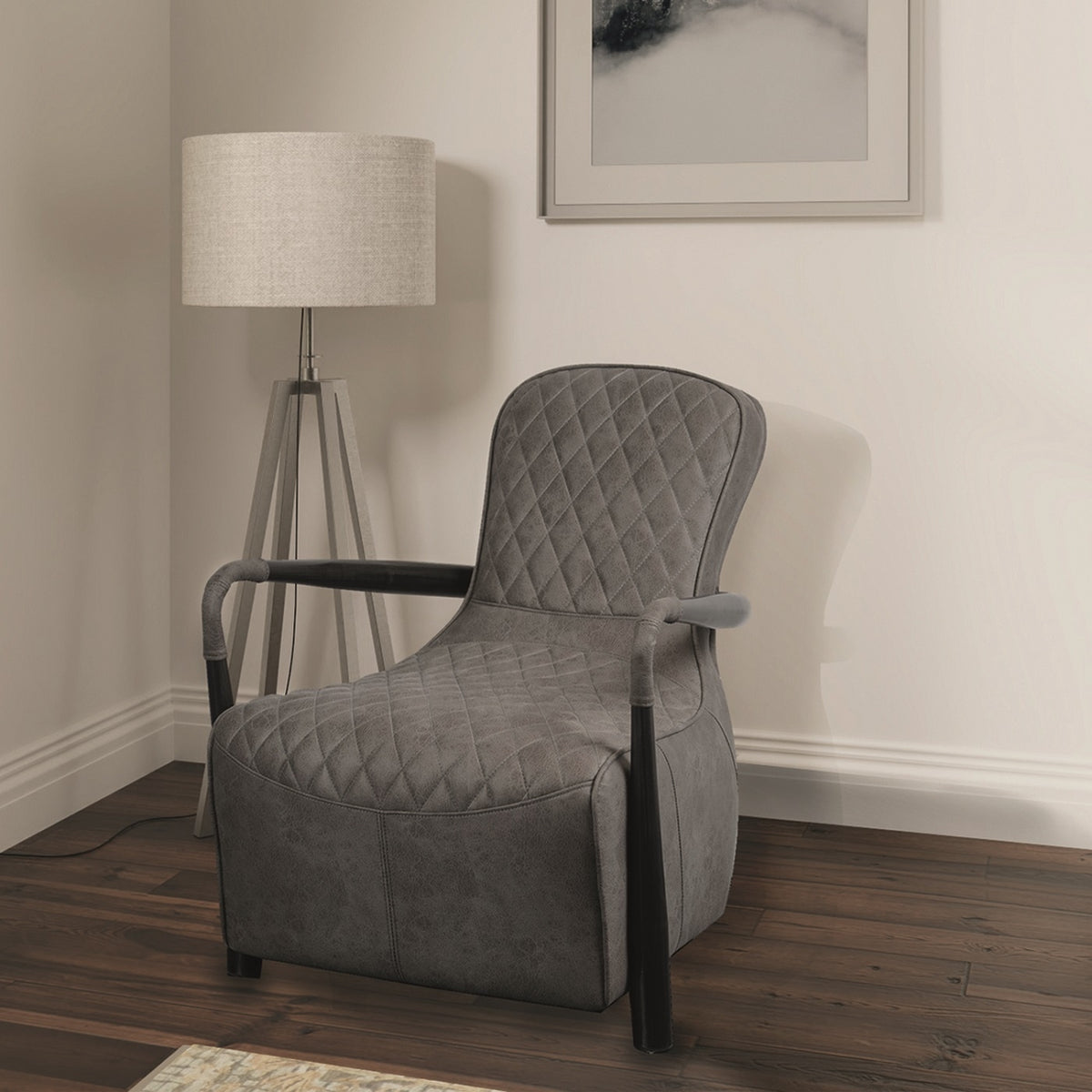 Manhattan Snug Chair - Milan Steel Fabric
