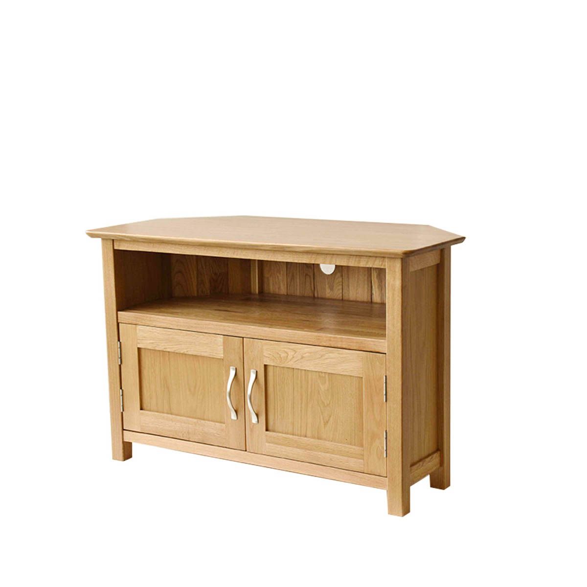 Newland Oak Corner TV Cabinet with Doors