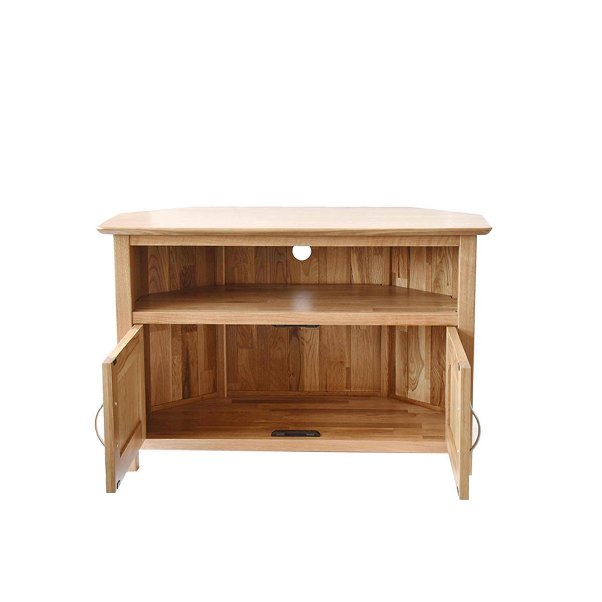 Newland Oak Corner TV Cabinet with Doors