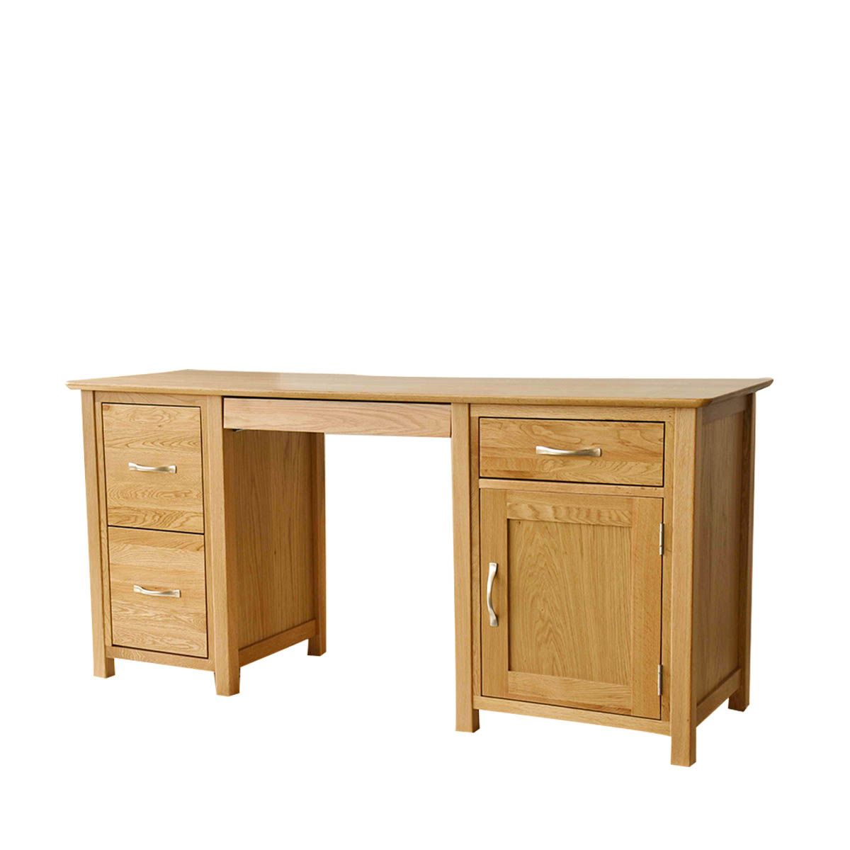 Newland Oak Double Pedestal Computer Desk