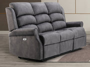 Pembroke Grey Fabric 3 Seater Recliner Sofa