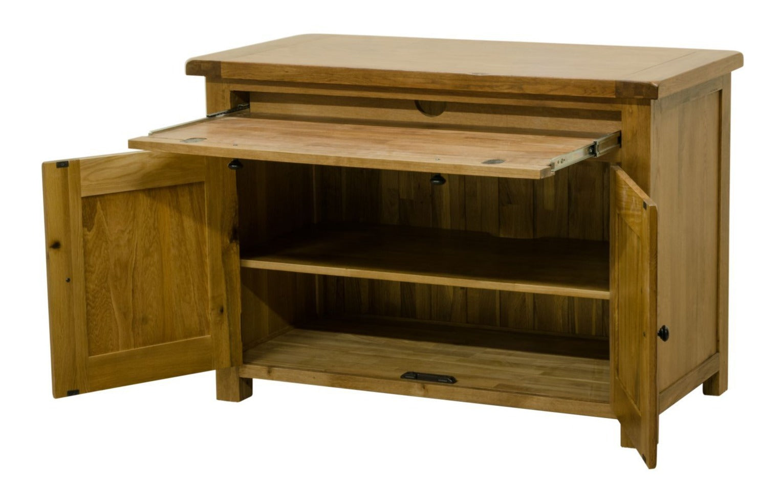 Deluxe Rustic Oak Computer Workstation – A World of Furniture