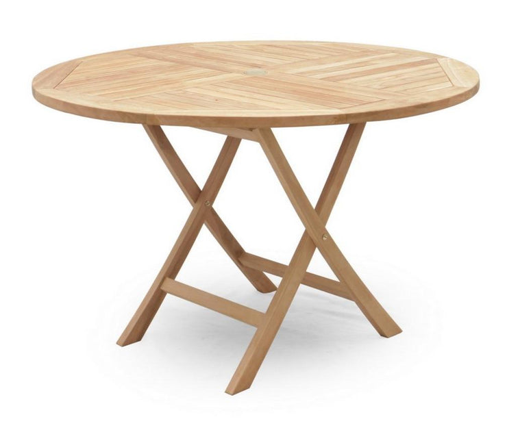Teak Outdoor Round Folding Table - SOLD OUT