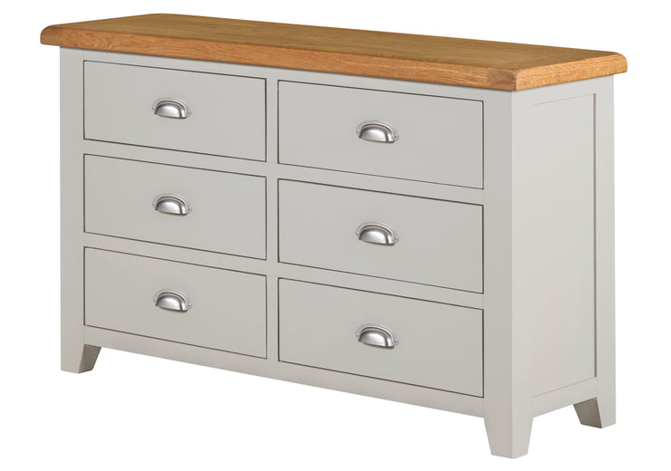 Wexford Grey 6 Drawer Wide Chest of Drawers