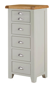 Wexford Grey 5 Drawer Tall Chest of Drawers