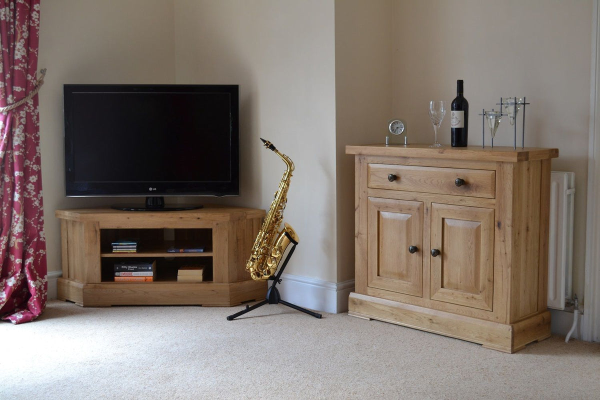 Wessex Oak Corner TV Cabinet