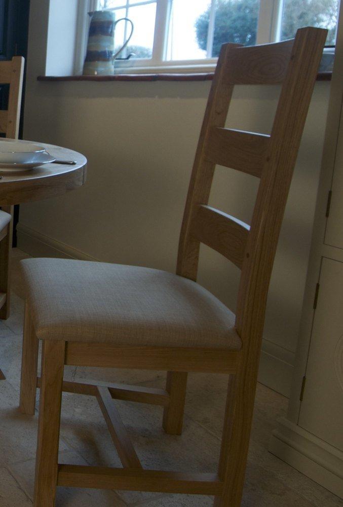 Wessex Oak Farmhouse Chair (Fabric Seat)