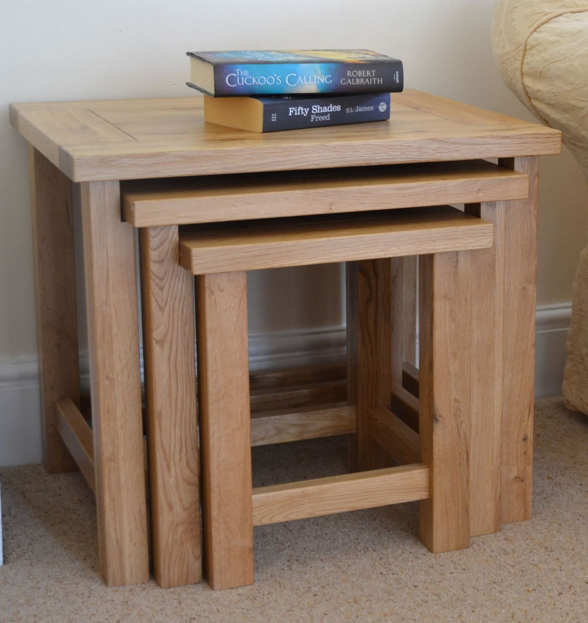 Wessex Oak Nest of 3 Tables