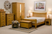 Wexford Oak 3 Drawer Bedside Table