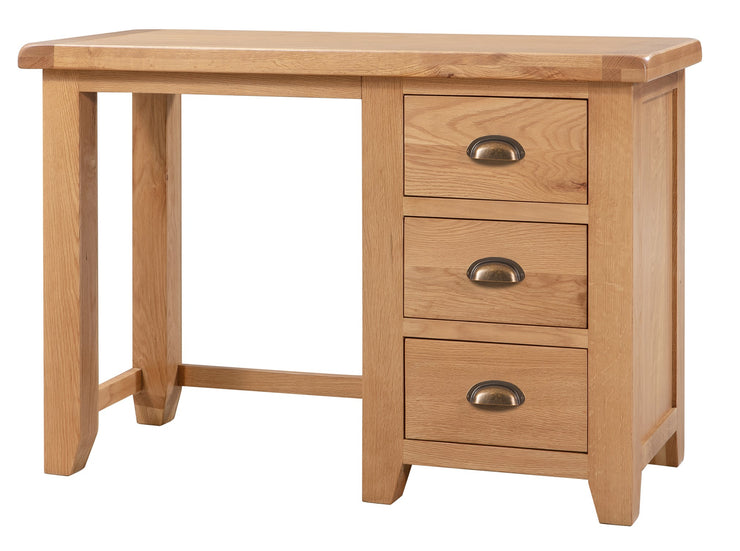 Wexford Oak Single Pedestal Dressing Table
