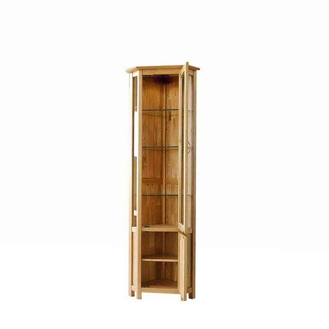 Newland Oak Corner Glazed Display Cabinet